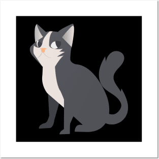 Mischievous Cat - Vector Illustration Posters and Art